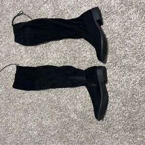 Charles Albert Black Over the Knee Boots